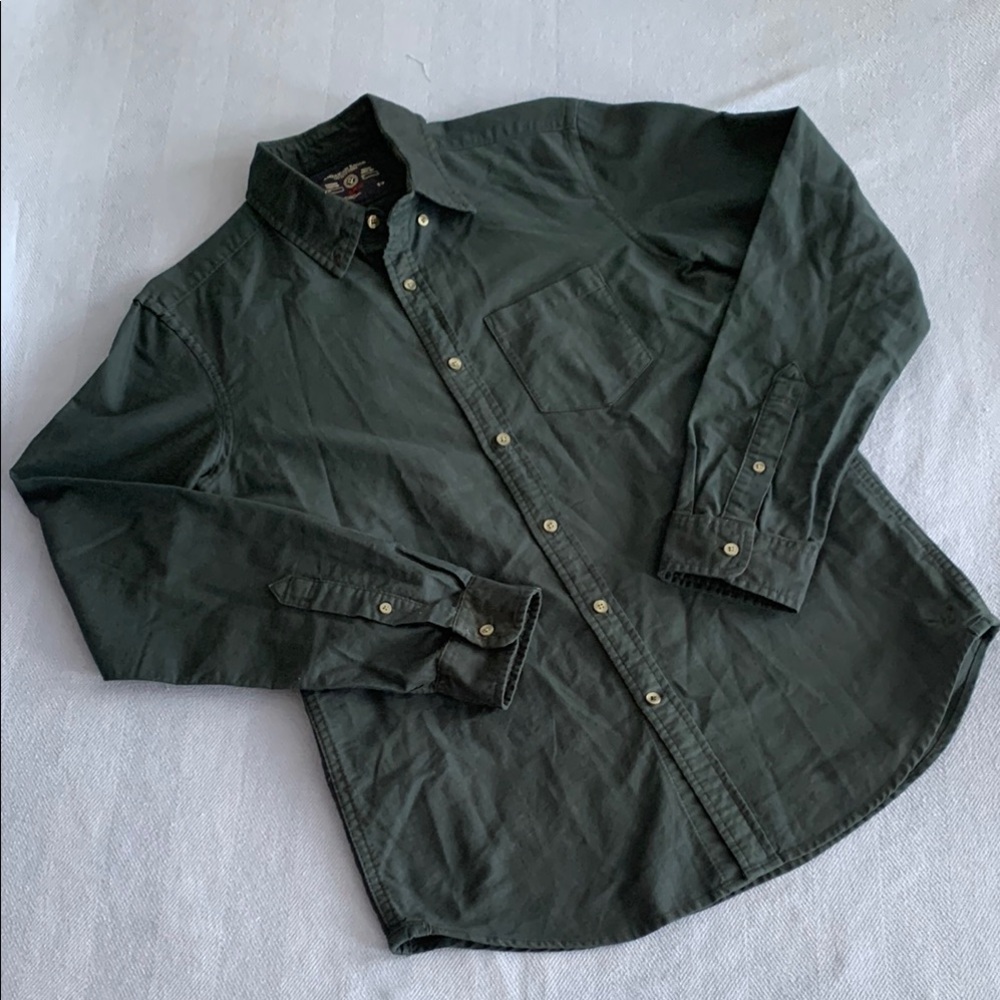 American Eagle Outfitters Blue Casual Button Down Shirt